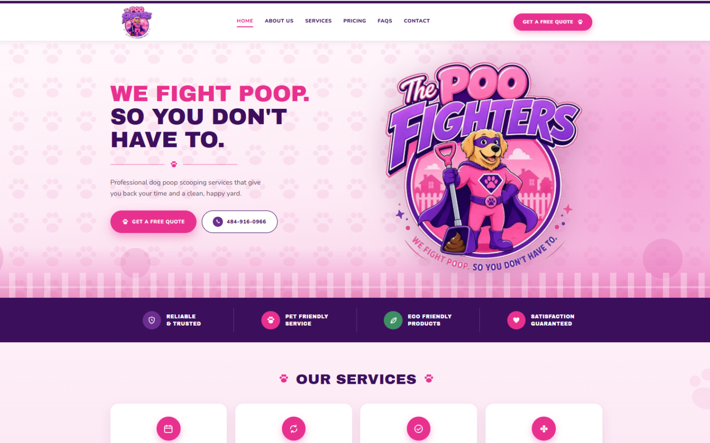 The Poo Fighters website